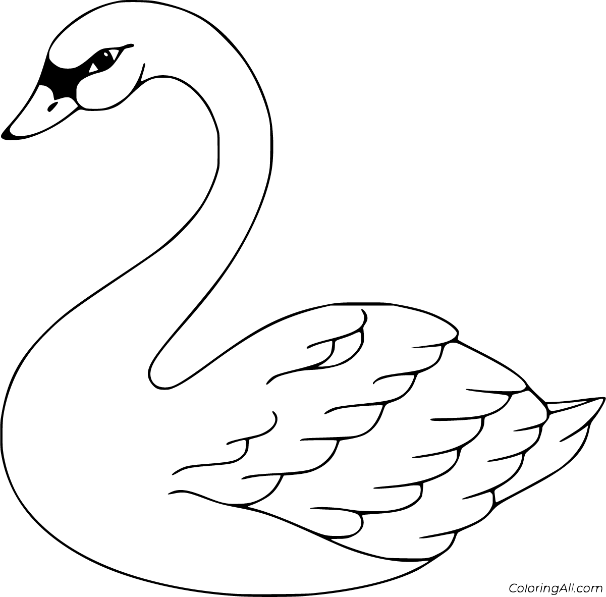 Free printable swan coloring pages in vector format easy to print from any device and autoâ bird coloring pages free motion quilting patterns coloring pages