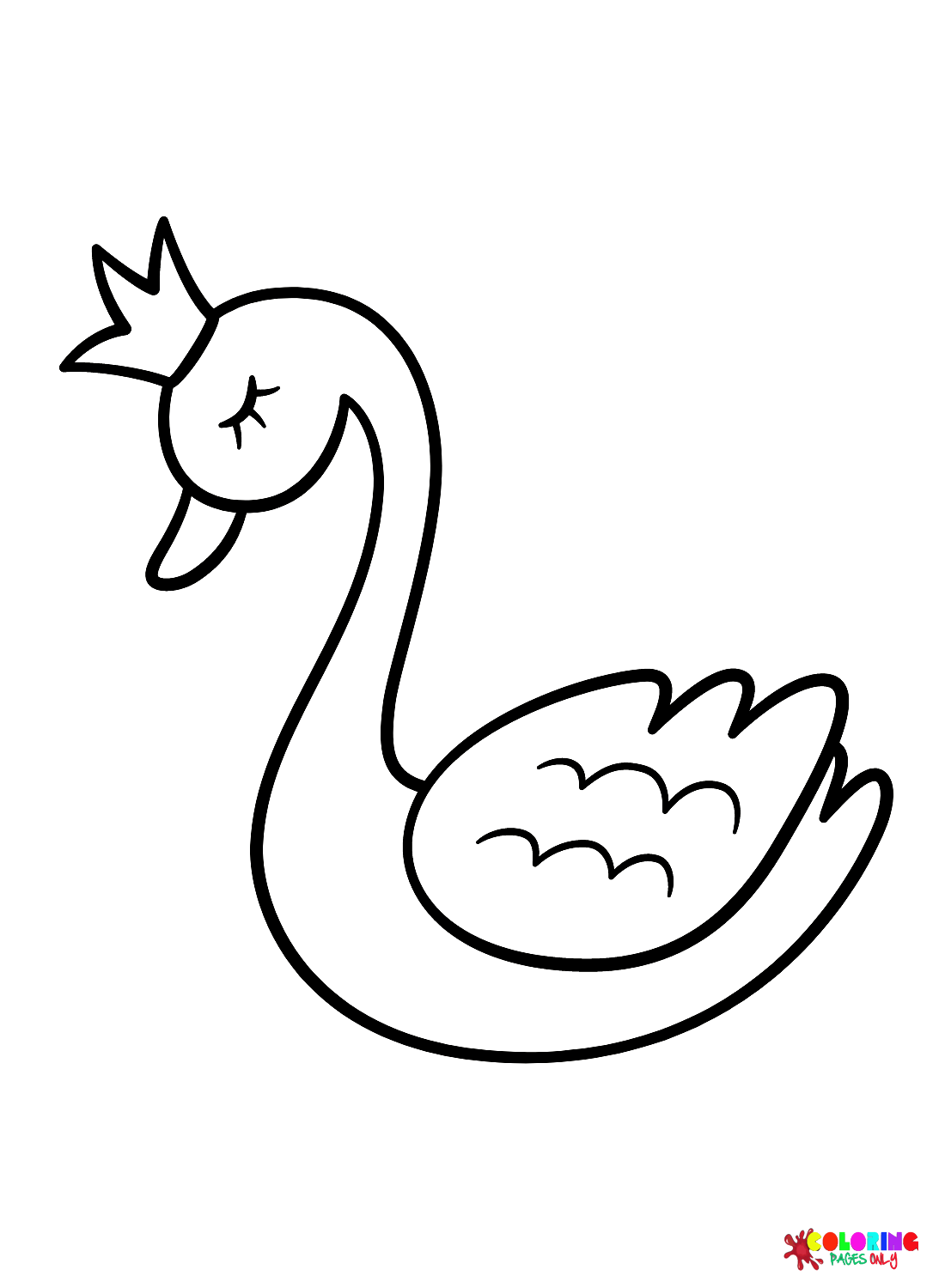 Swan coloring pages printable for free download