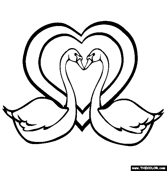 Swans coloring page free swans online coloring