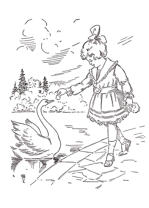 Swan coloring page to print