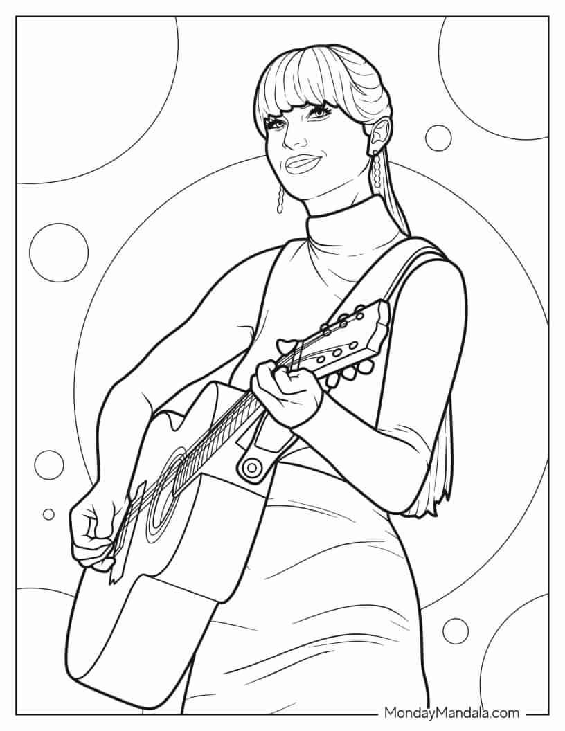 Taylor swift coloring pages free pdf printables coloring pages coloring book art colouring pages