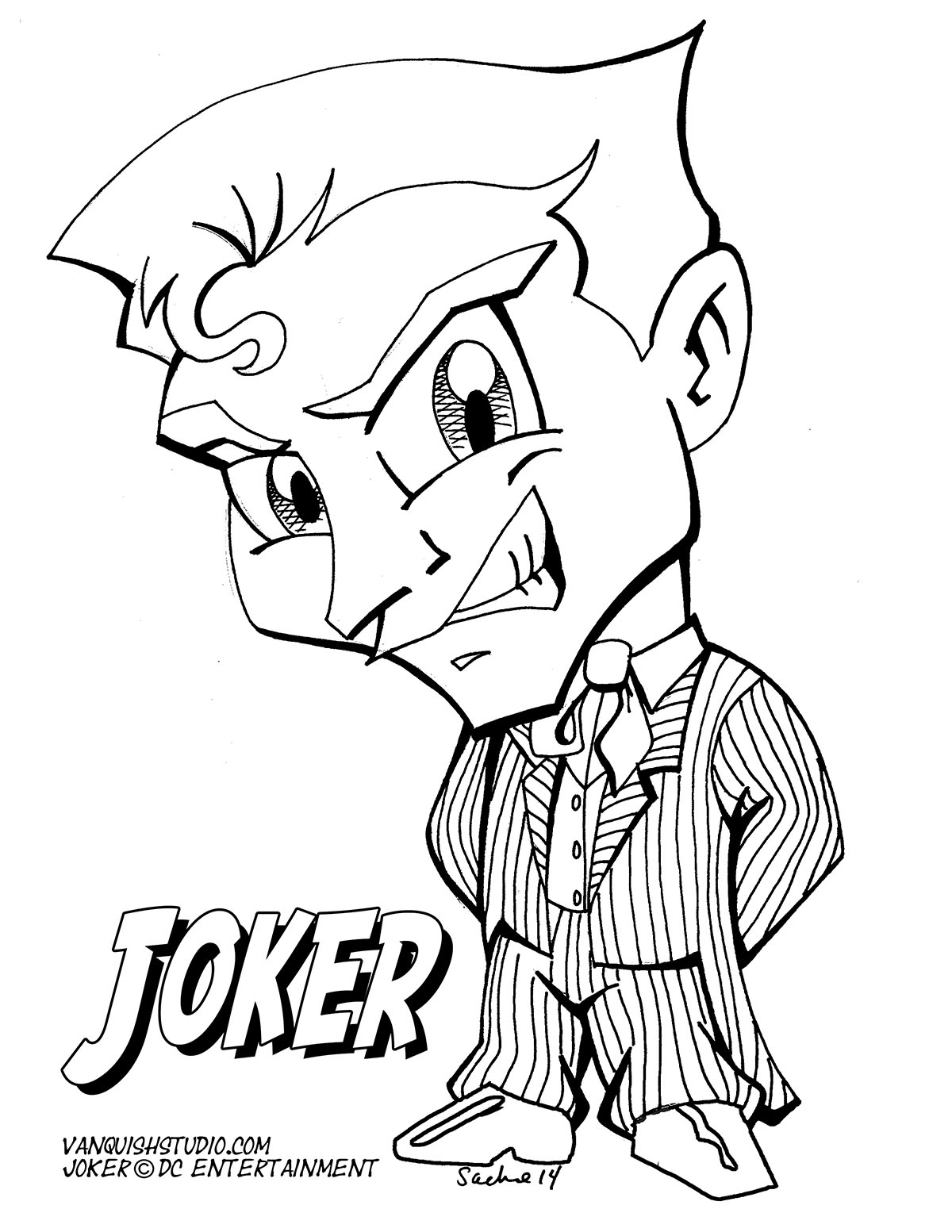 Joker coloring page vanquish studio