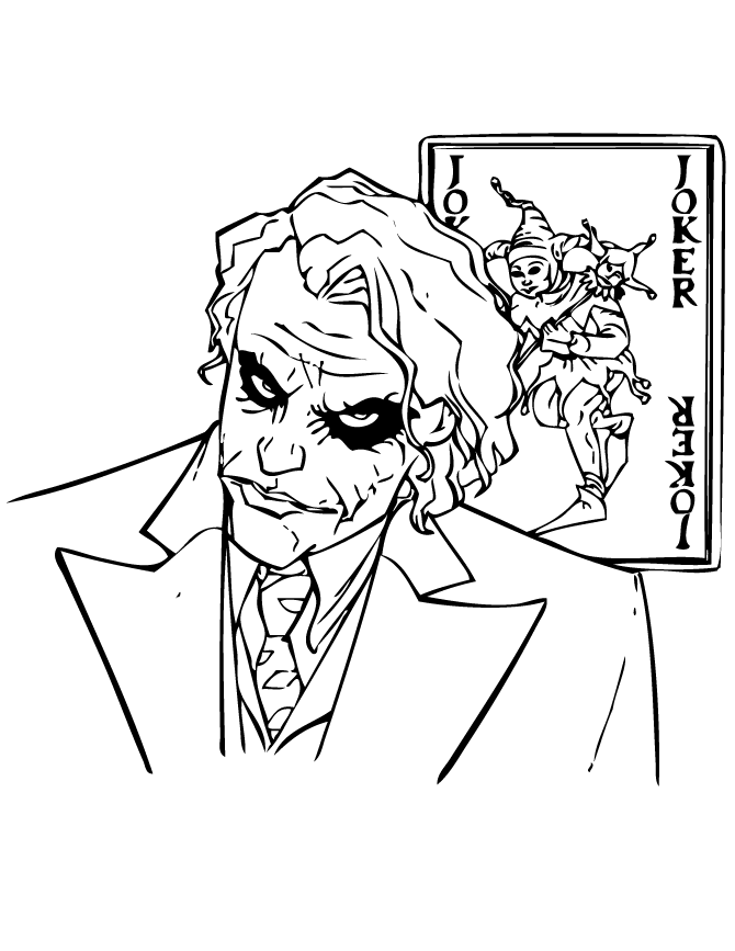 Joker coloring pages