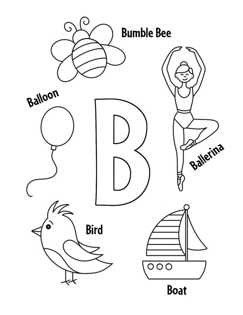 Free letter b worksheets for preschool â the hollydog blog