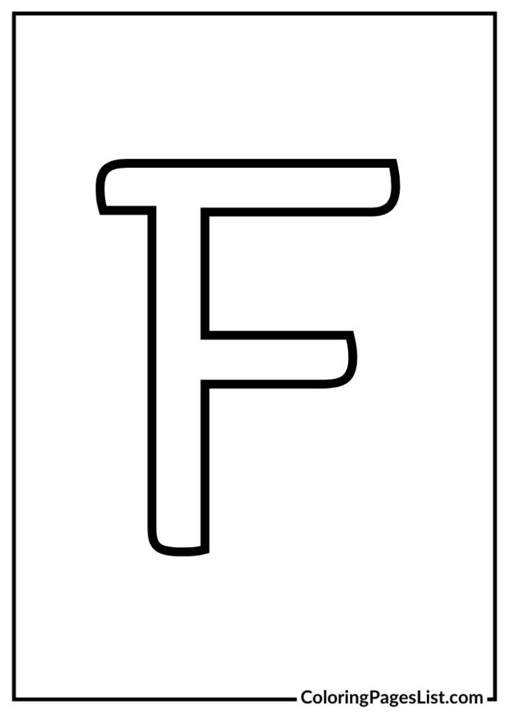 Letter f coloring pages