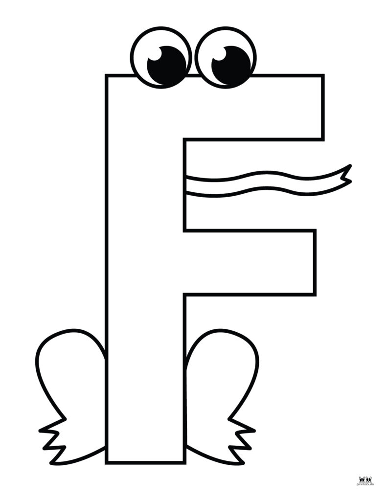 Letter f coloring pages