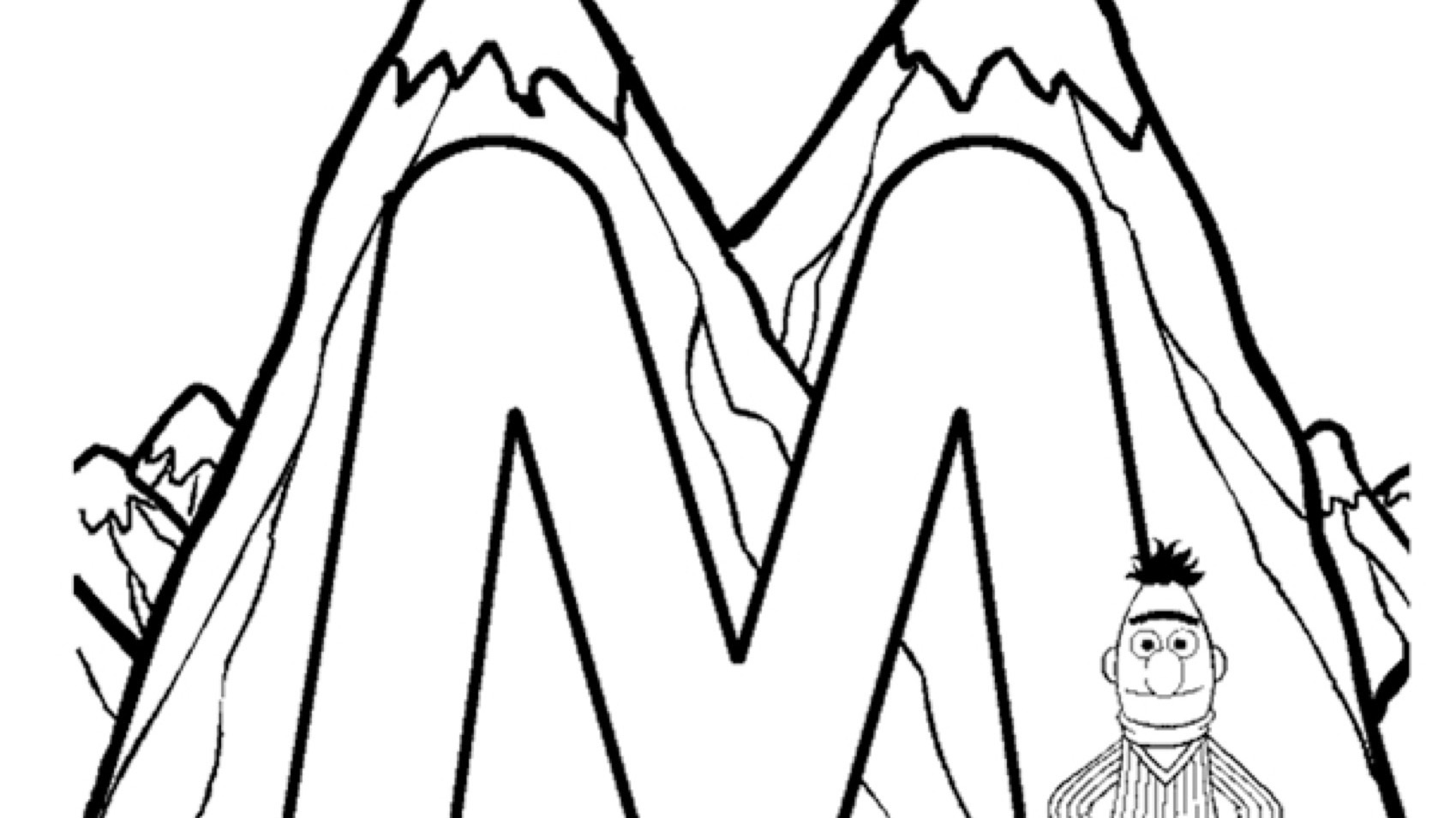 The letter m coloring page kids coloringâ kids for parents