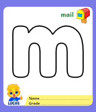 Alphabet m coloring pages