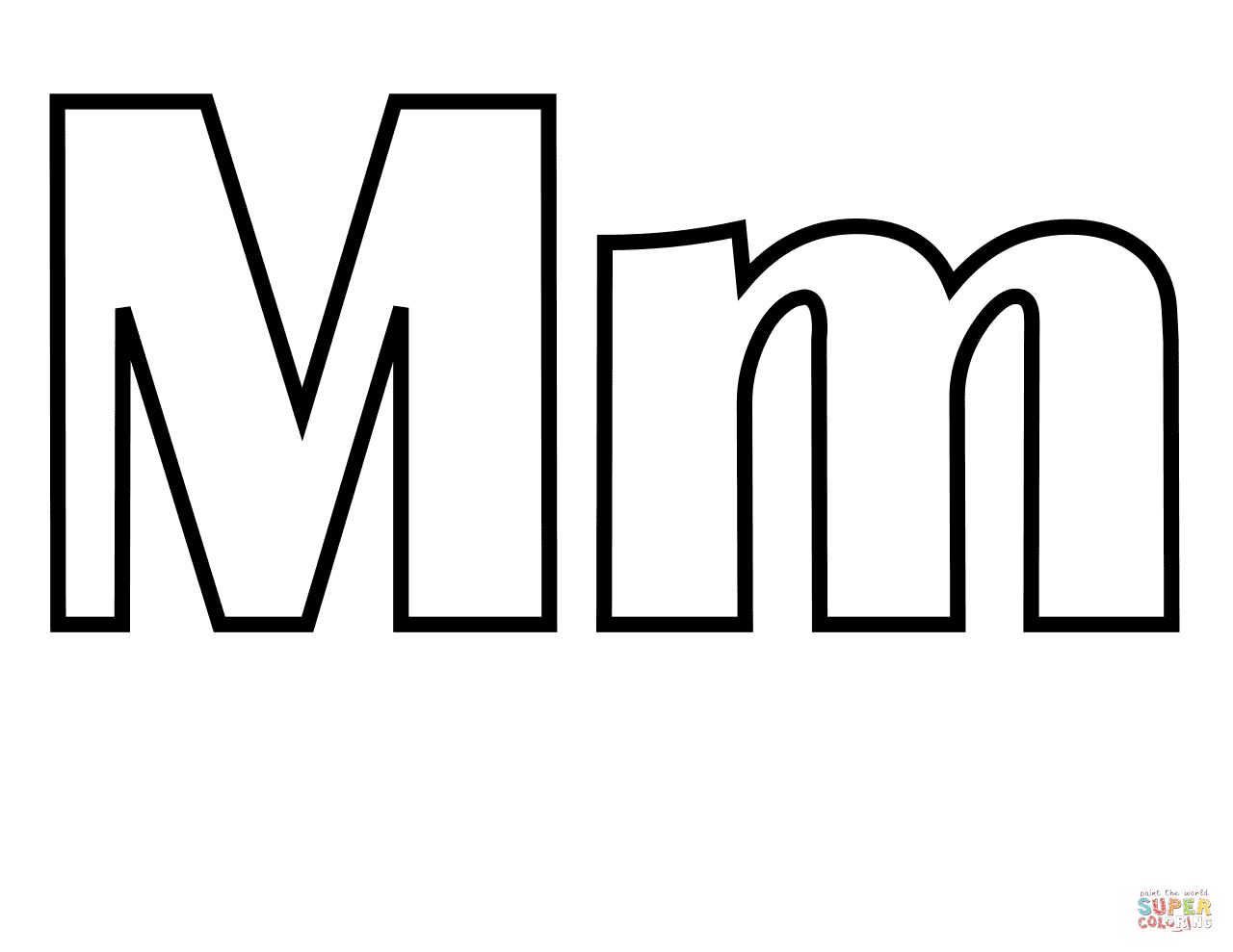 Classic letter m coloring page free printable coloring pages alphabet coloring pages coloring pages lettering