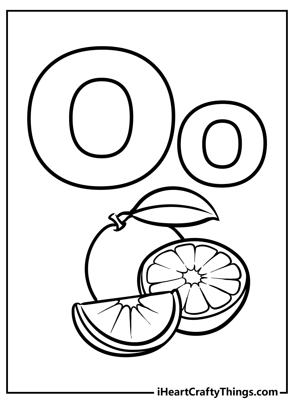 Letter o coloring pages free printables