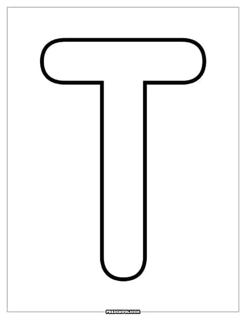 Letter t preschool printables