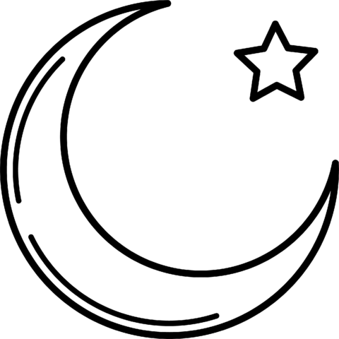 Ramadan moon coloring page free printable coloring pages