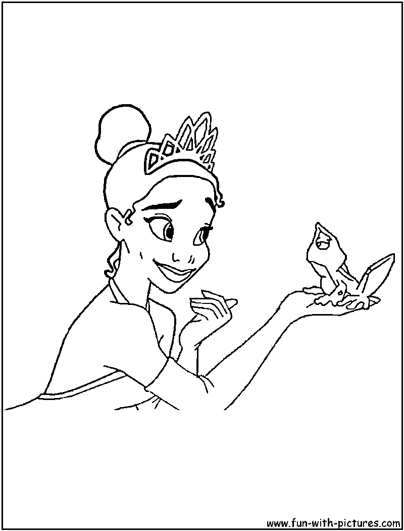 Disneyprincess tiana coloring page
