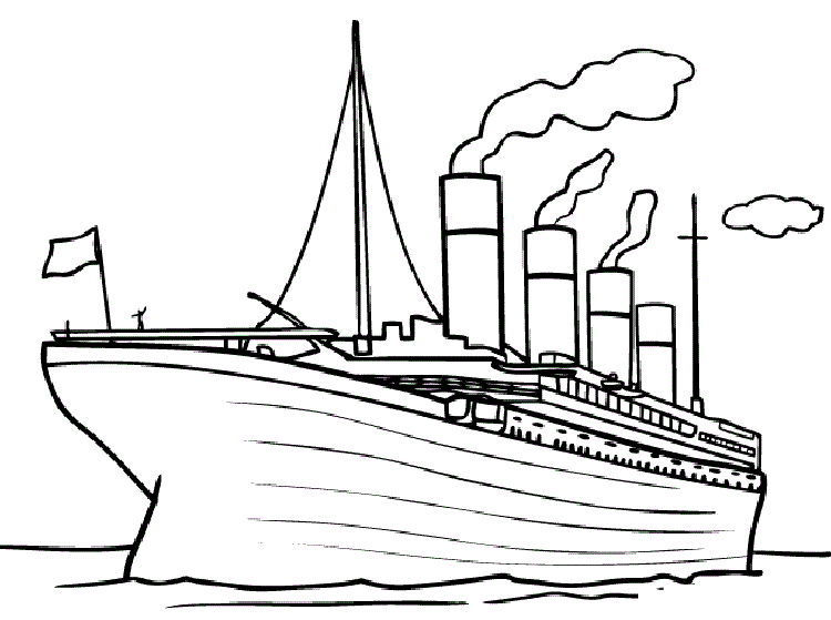 Free printable titanic coloring pages for kids