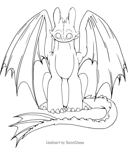 Toothless coloring page free printable coloring pages