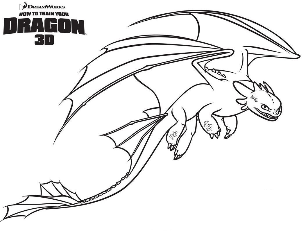 Toothless coloring pages