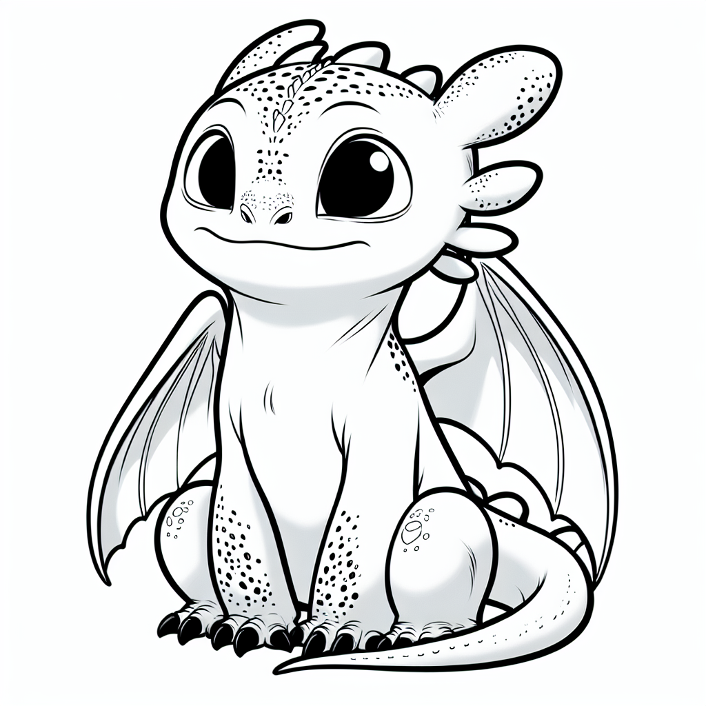 Baby toothless coloring pages