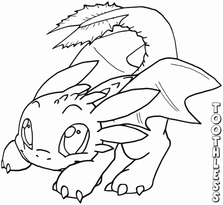 Toothless coloring pages