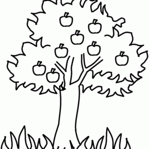 Apple tree coloring pages printable for free download