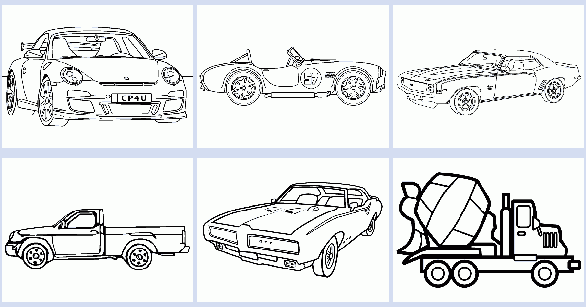 Car and truck coloring book