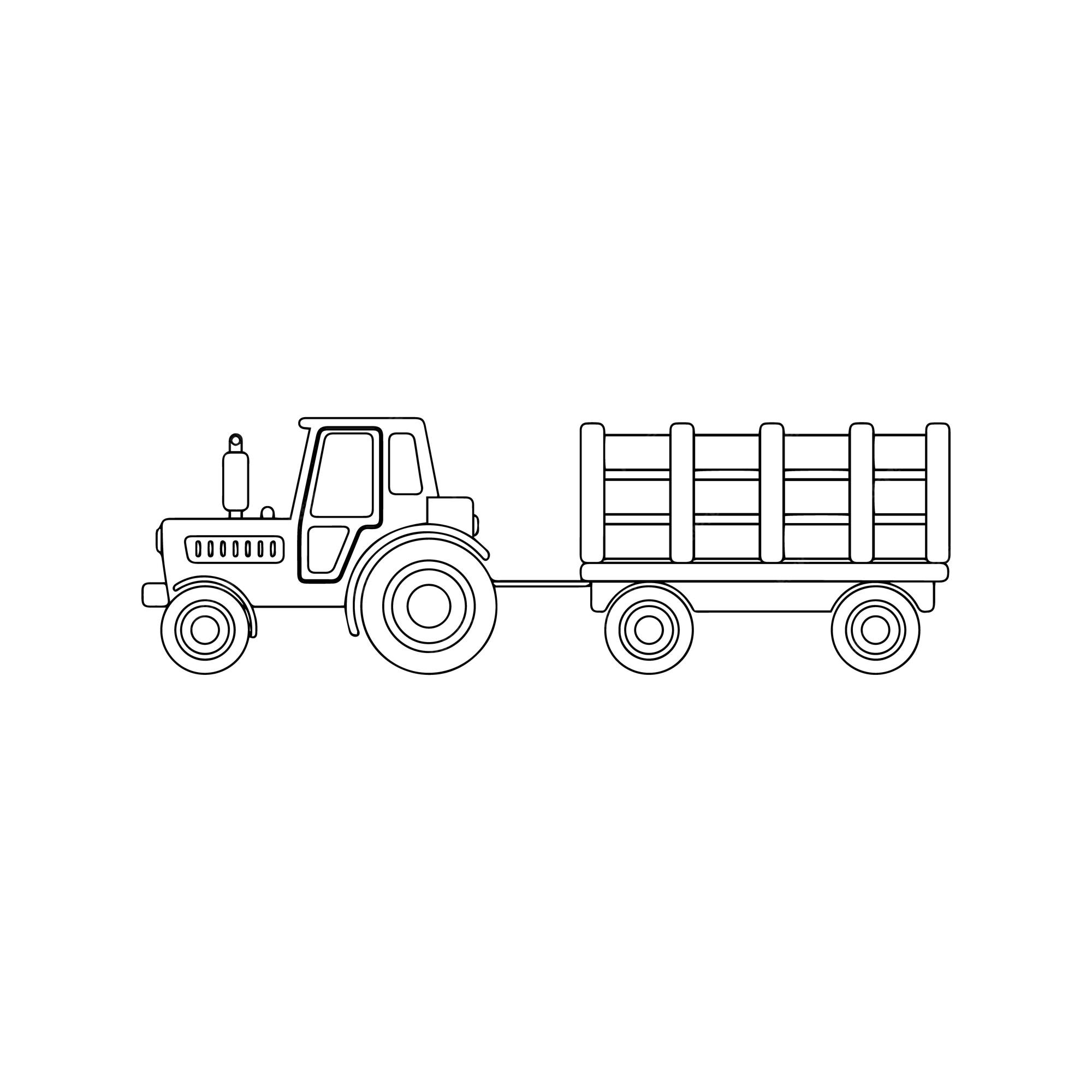 Premium vector coloring page outline of truck construction vehicles coloring book for kids