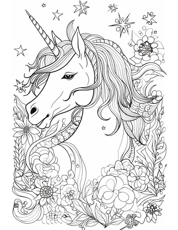 Unicorn coloring pages