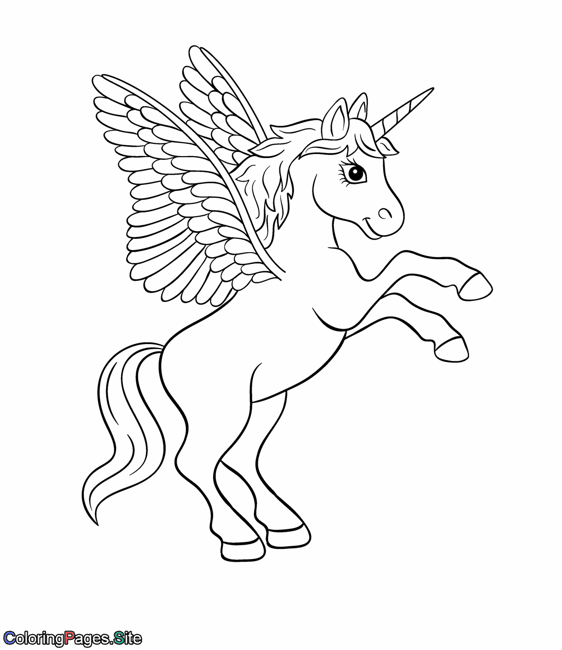 Wings unicorn coloring page unicorn pictures to color unicorn drawing unicorn coloring pages