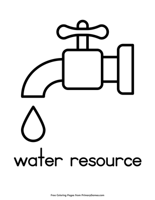 Water resource coloring page â free printable pdf from