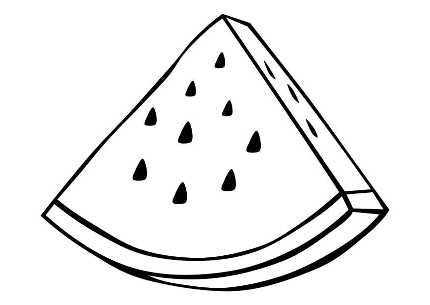 Watermelon coloring page printable for free download