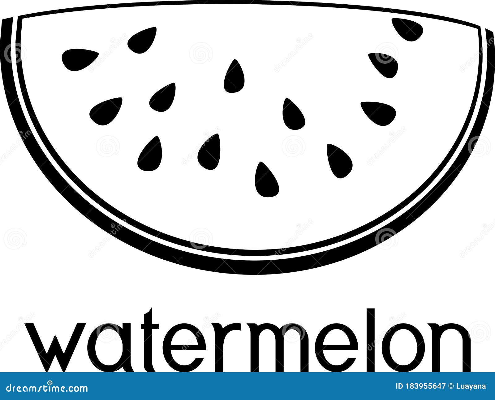 Coloring page watermelon stock vector illustration of coloring