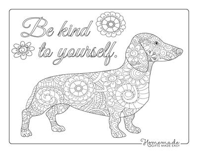 Free dog coloring pages for kids adults