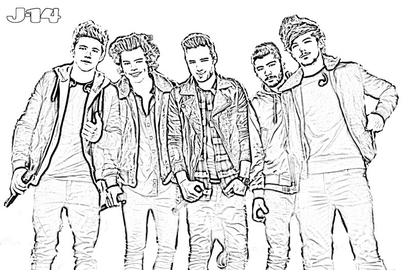 Printable one direction coloring pages