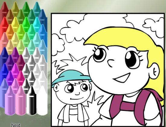 Online food coloring pages for kids