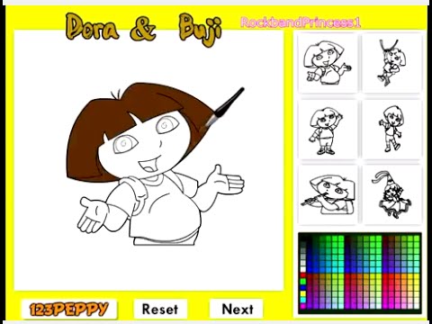 Dora the explorer coloring pages for kids
