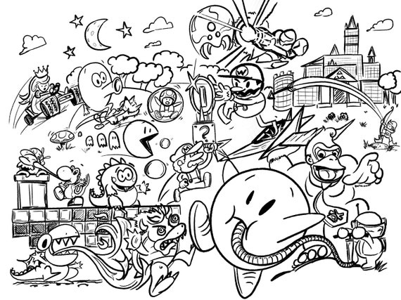 Buy printable video game coloring page online in india