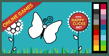 Free coloring games for kids butterflies