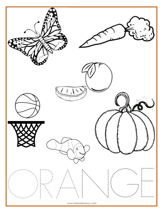 Pretty photo of orange coloring page