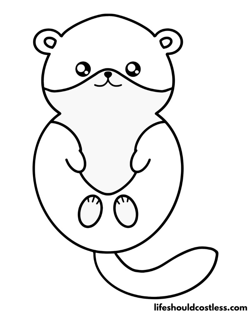 Otter coloring pages free printable pdf templates