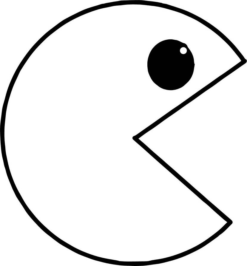 Pac man coloring pages printable for free download