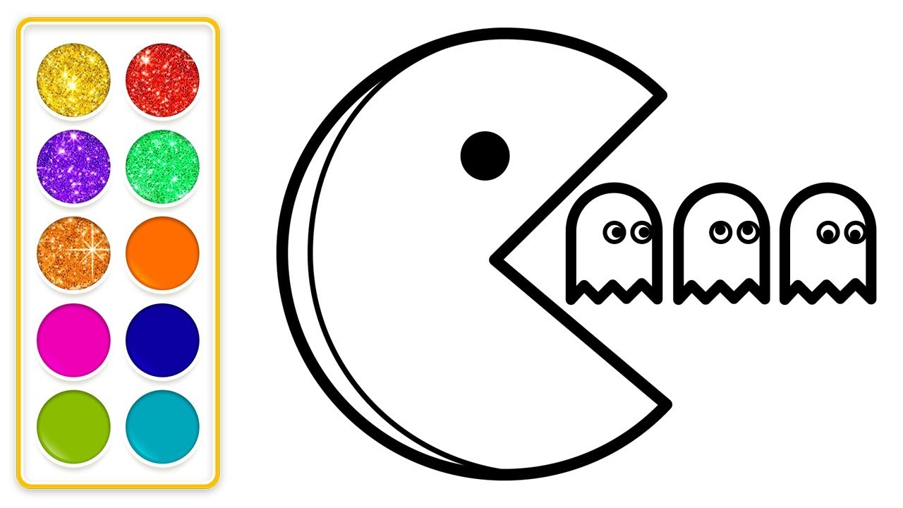 How to draw an pacman for kids ððâïð pacman coloring page for kids l tv coloring