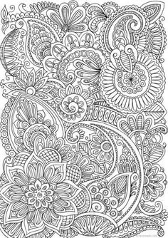 Paisley coloring pages for adults