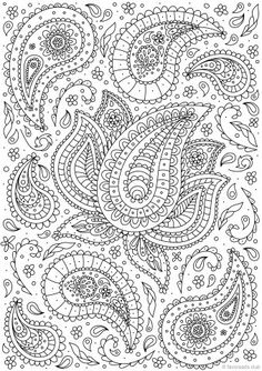 Paisley coloring pages for adults