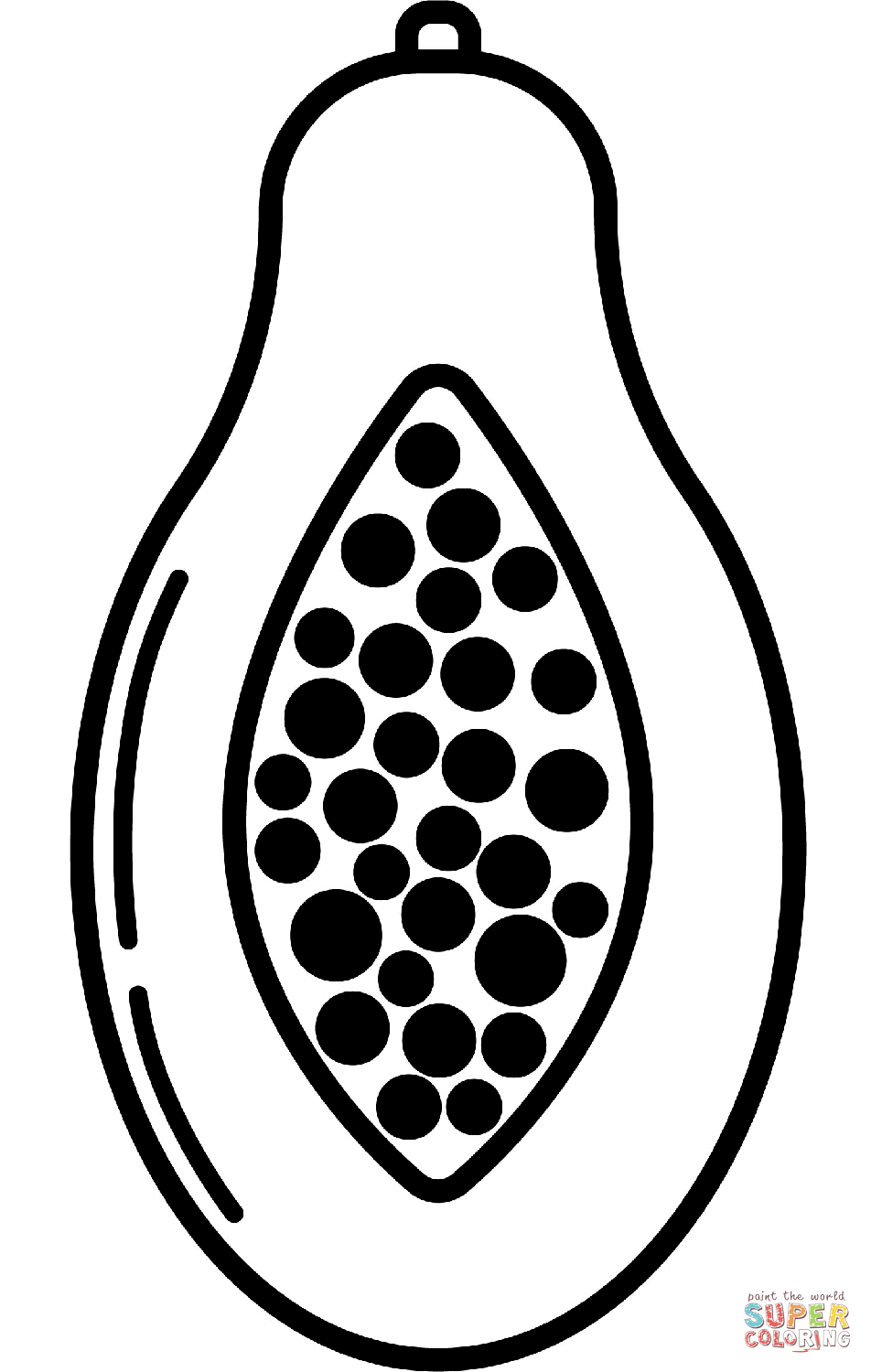 Papayas coloring page free printable coloring pages