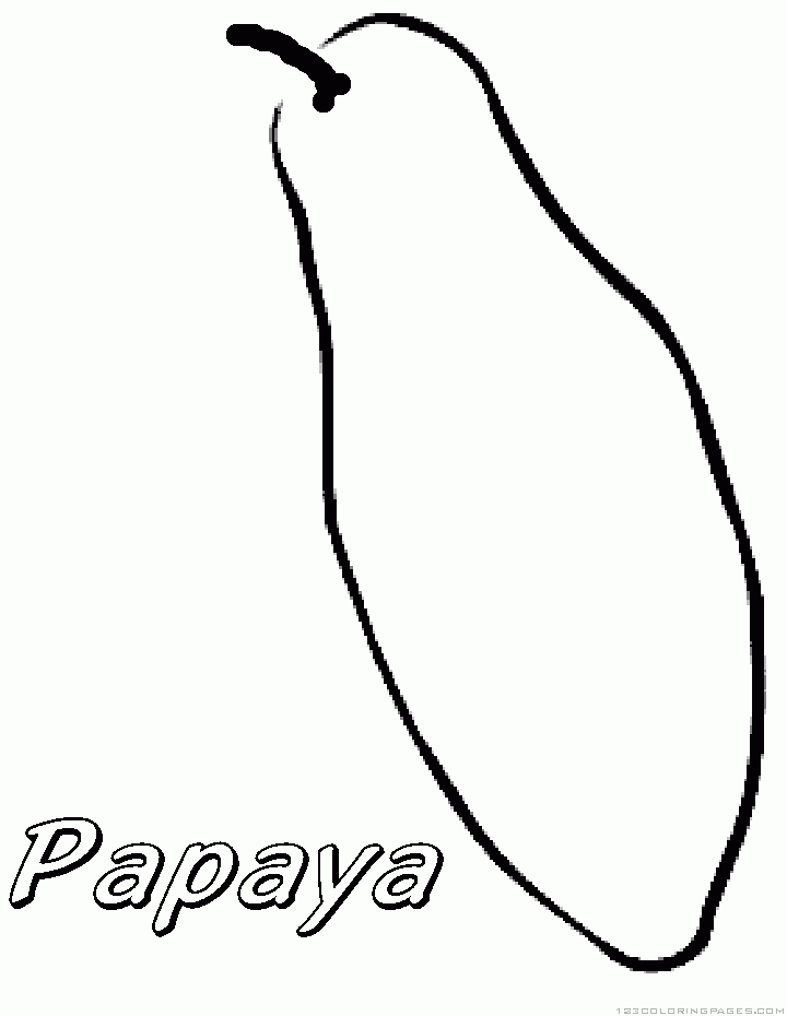 Papaya coloring pages