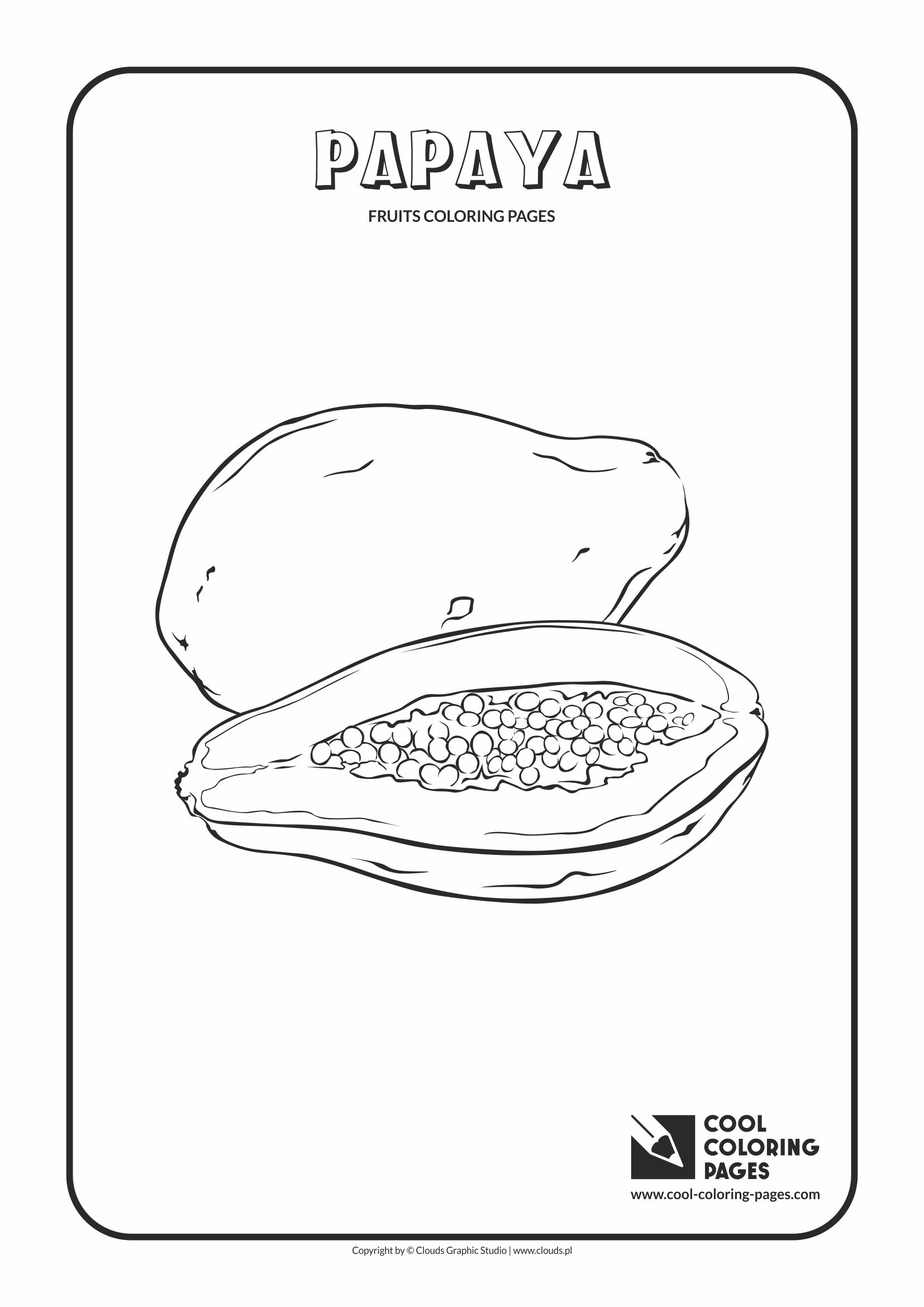 Cool coloring pages papaya coloring page