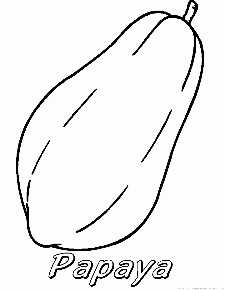 Papaya coloring pages