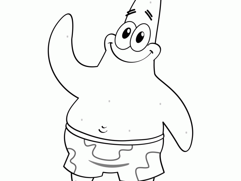 Patrick star coloring pages printable for free download