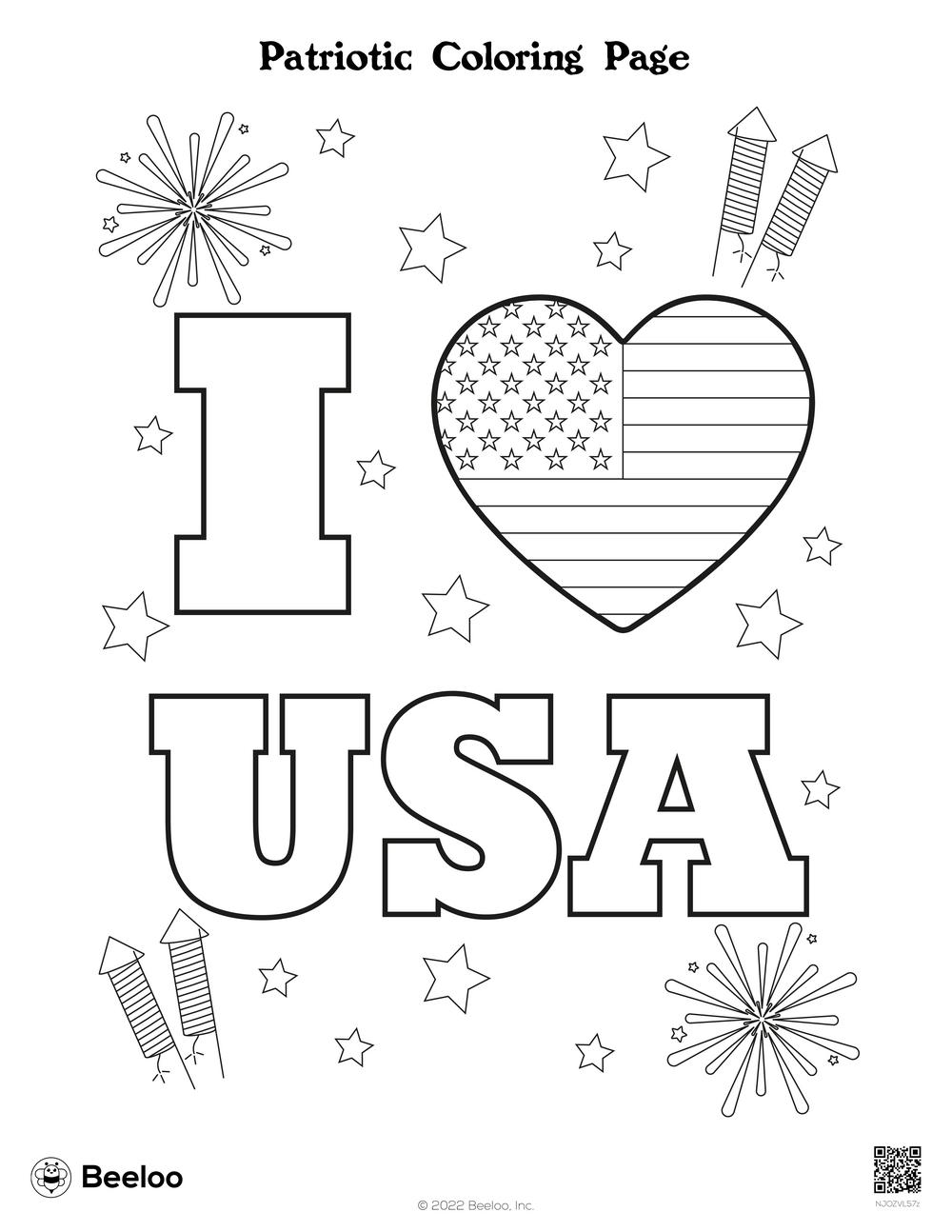 Patriotic coloring page â printable crafts and activities for kids