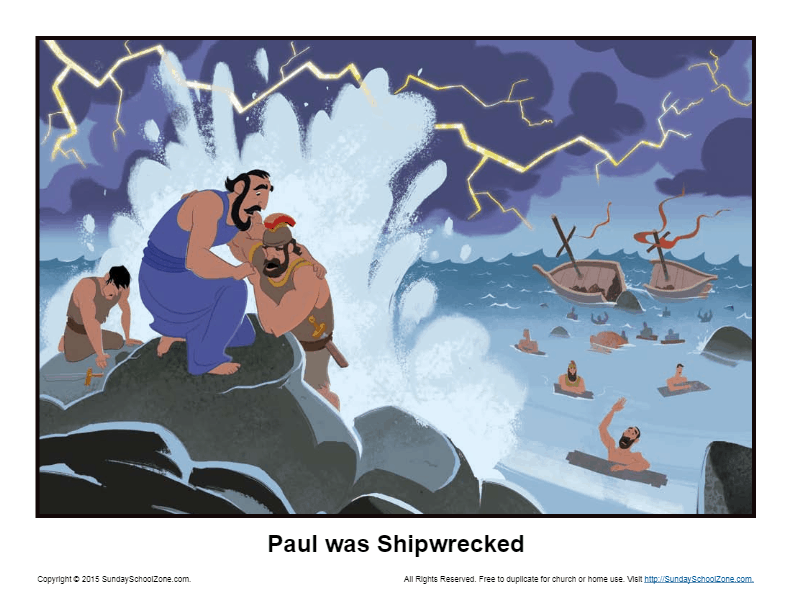 Paul was shipwrecked story illustration