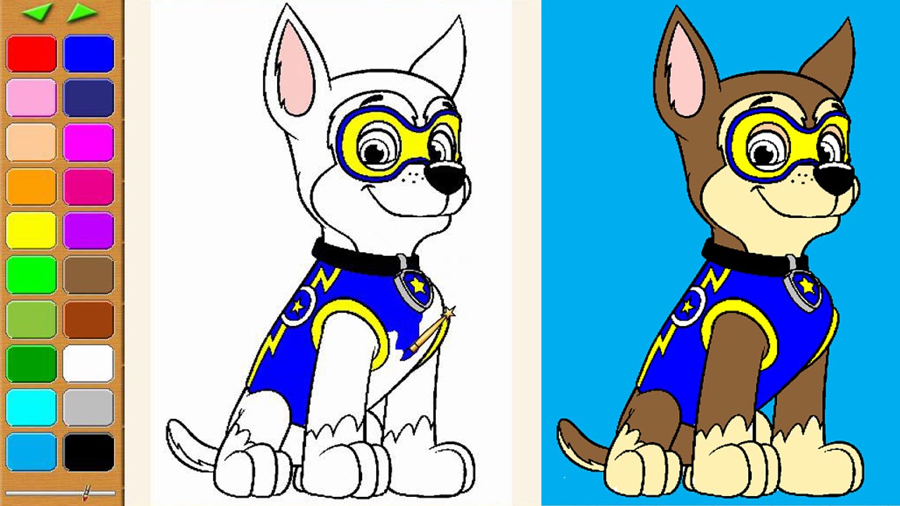 Paw patrol coloring pages for kids coloring gaes â paw patrol halloween chase coloring book